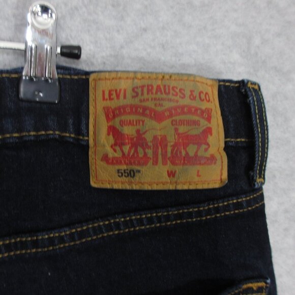 Levi's Men's 550 Jeans Straight Leg Dark Wash Size 50 x 29 - Picture 5 of 11